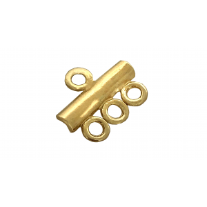 Deep Gold Heavy Plated 1 into 3 Bar Connector 