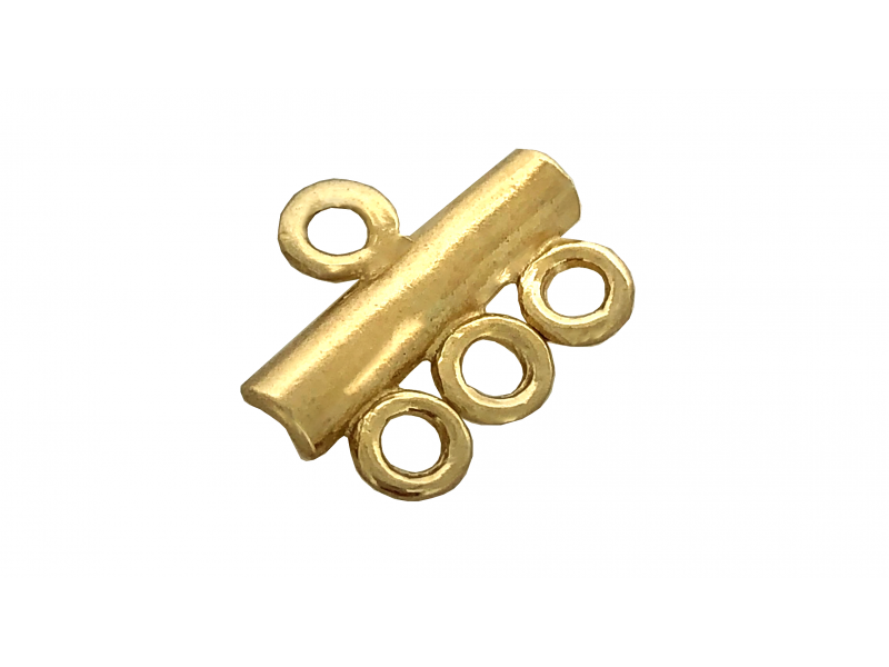 Deep Gold Heavy Plated 1 into 3 Bar Connector 