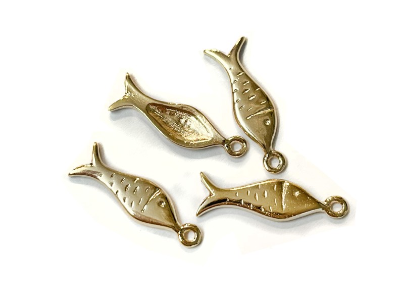 DEEP GOLD PLATING LONG SKINNY FISH 