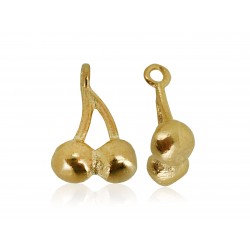 Deep Gold Plated Cherry Charm