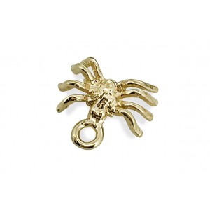 Deep Gold Plated Spider Charm