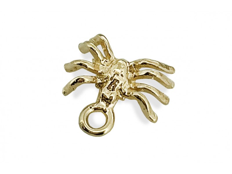 Deep Gold Plated Spider Charm