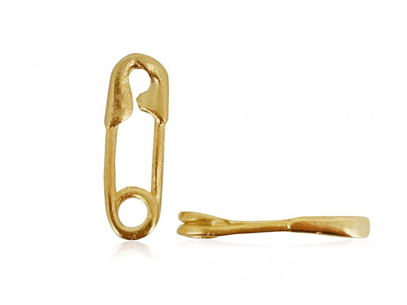 Deep Gold Plated Safety Pin Charm