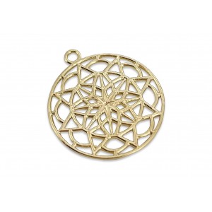 Gold Plated Mandala Pendant