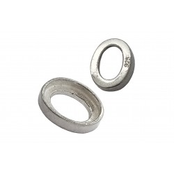 SILVER 925 CAST OVAL CAB SETTING - 10mm x 8mm