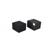 LUXURY SOFT-TOUCH BLACK RING BOX, 46x51x36mm