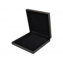 LUXURY SOFT-TOUCH BLACK LARGE NECKLACE BOX, 193x193x38mm