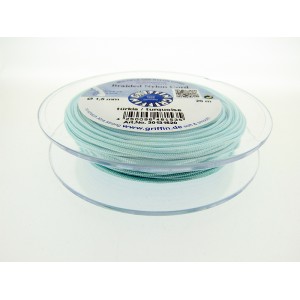 Braided Nylon Cord, Turquoise, 1.0mm, 25m SPOOL