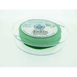 Braided Nylon Cord, Green, 1.5mm, 20m SPOOL