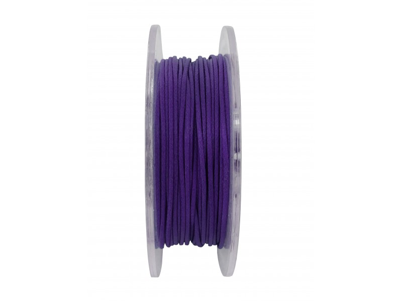 GRIFFIN WAXED COTTON CORD REEL, AMETHYST, 1.0mm x 20 mtrs