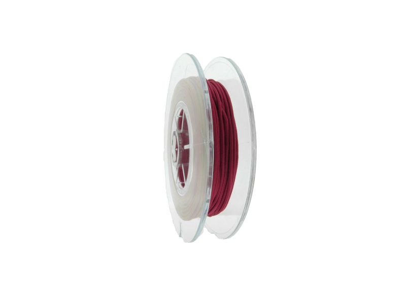 Braided Nylon Cord, dark red, 1.5mm, 20m SPOOL