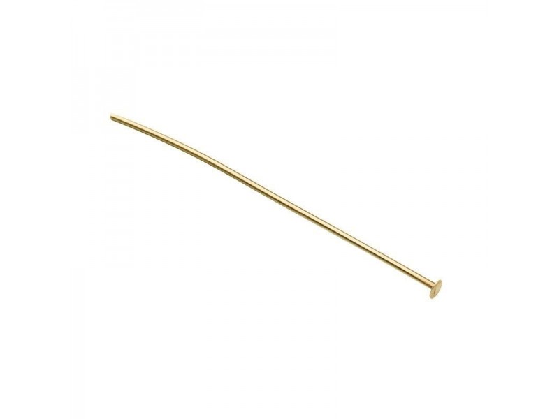 9K YELLOW GOLD HEAD PIN 0.5MM X 1" 