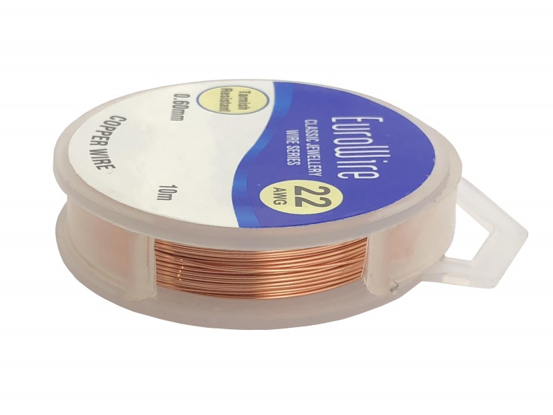 0.6MM COPPER NON TARNISH CRAFT WIRE ON REEL - 10 METERS 