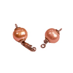 S925 Silver 8mm Pearl (Pink) Ball Clasp