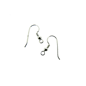 Sterling Silver 925 French Earring Hooks with Bead 3mm and coil