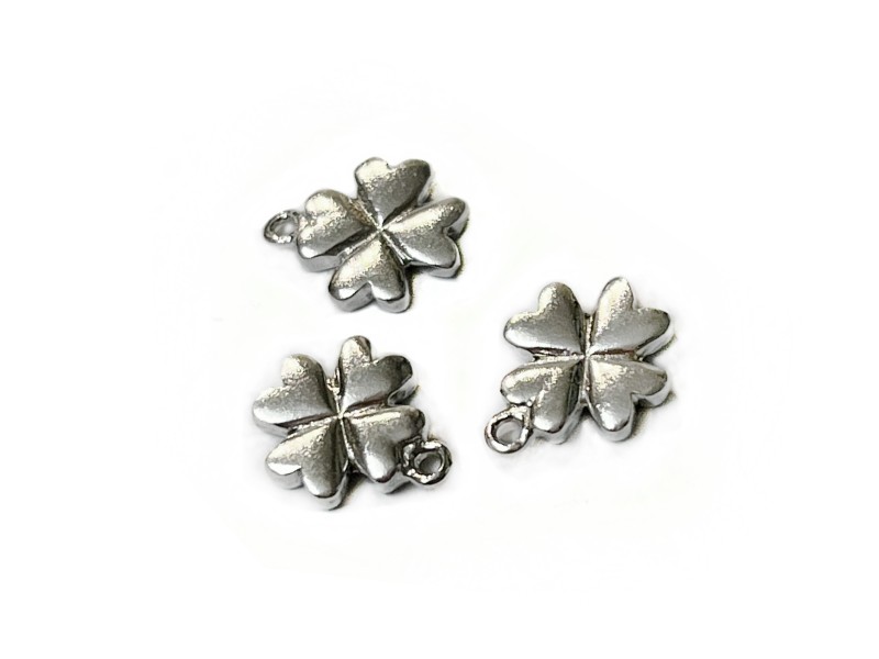 Sterling Silver 925 Lucky 4-leaf Clover Charm