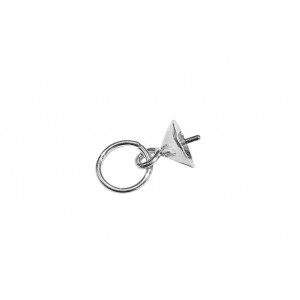 S925 3MM PEARL CUP WITH 5MM RING  