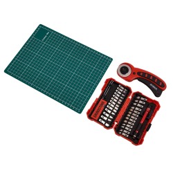 31 Pc ART+CRAFT CUTTING SET (incl: 27blades;sharpening stone,rotarty cutter,matt;storage box) S0504