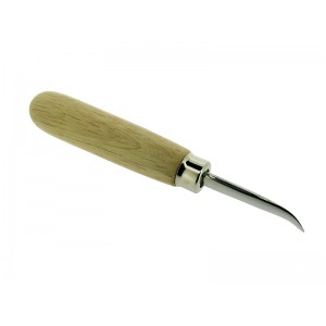 Curved Burnisher with wooden handle