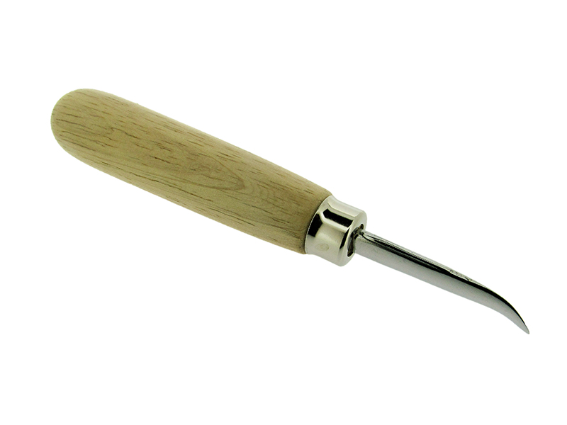 Curved Burnisher with wooden handle