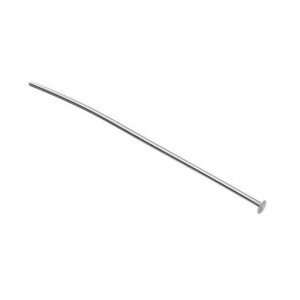 Sterling Silver 925 Flat Head Pin - 0.8mm x 2'' - pack of 10