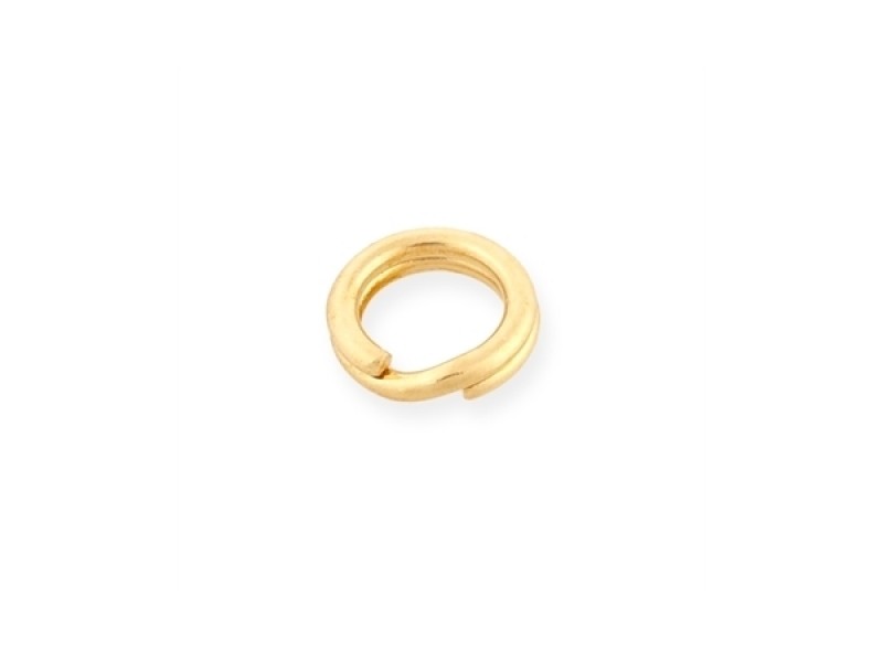 9K Yellow Gold Split Ring - 6mm