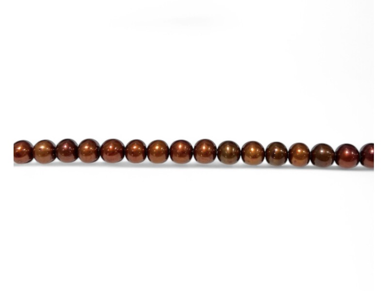 pearls round brown beads 7mm
