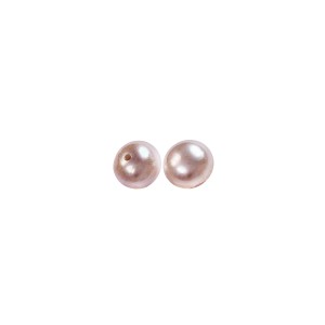 4MM CULTURED PEARLS PAIR ROUND HOLE DRILLED, PINK, FRESHWATER