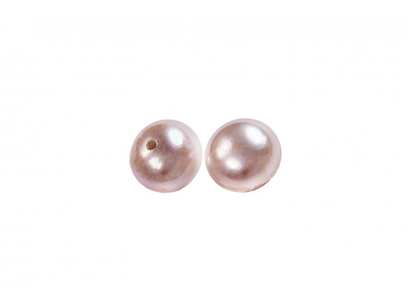 5MM CULTURED PEARLS PAIR ROUND HOLE DRILLED, PINK, FRESHWATER