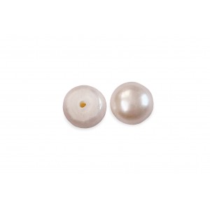 CULTURED PEARLS PAIR BUTTONS H/DRILLED 6-6.5mm,PINK, FRESHWATER