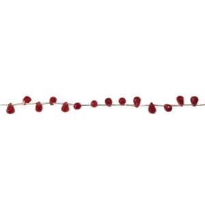 Agate Gawa Red  Drop Faceted / briolettes 8" Beads