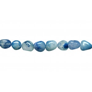 Agate Tumble Gawa Blue Color Beads                       
