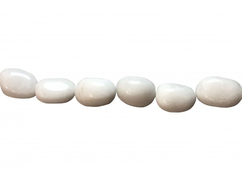 Agate Tumble White Beads