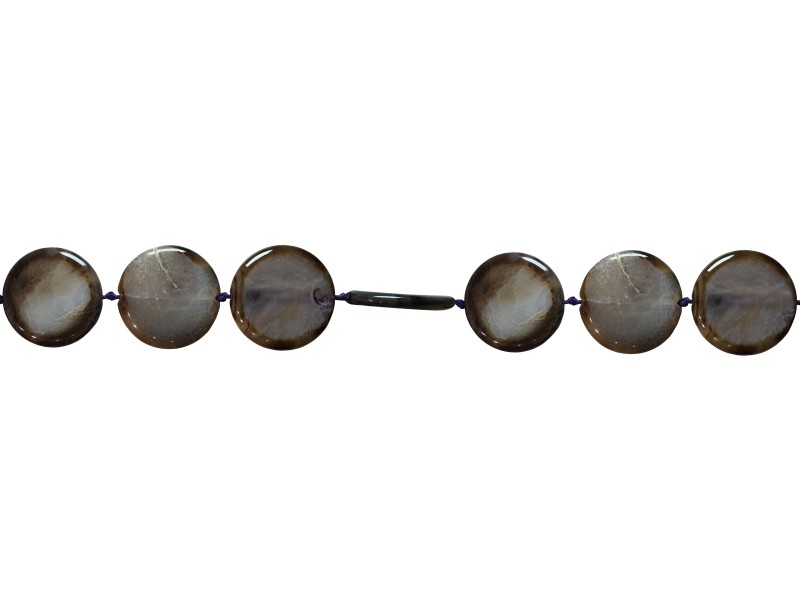 Agate Flat round Beads 