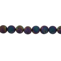 Agate Blue Coated 10mm Beads