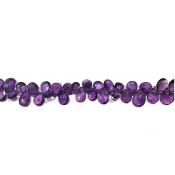 Amethyst/ briolettes 8" choker Beads