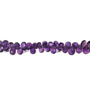 Amethyst/ briolettes 8" choker Beads