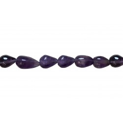 Amethyst Drop long drill Beads