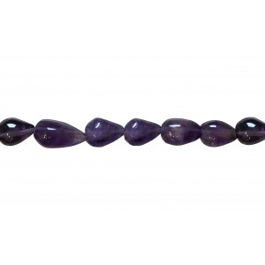 Amethyst Drop Long Drill Beads