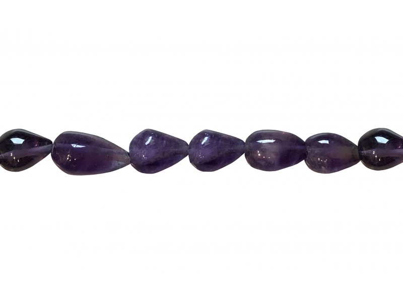 Amethyst Drop Long Drill Beads