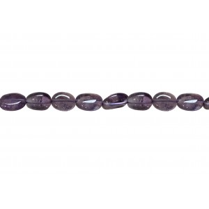 Amethyst Beads, Oval - Light Coloured