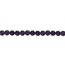 Amethyst Round Dark Beads - 6mm   