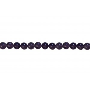 Amethyst Round Dark Beads - 6mm   