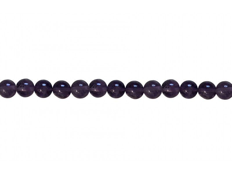 Amethyst Round Dark Beads - 6mm   
