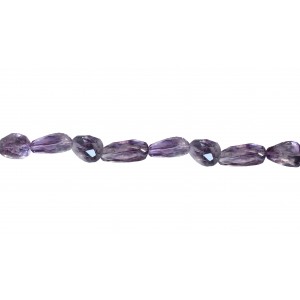 Amethyst Oval Tumble Faceted Beads
