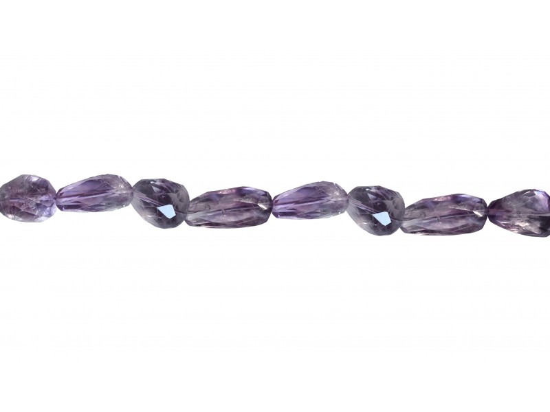 Amethyst Oval Tumble Faceted Beads
