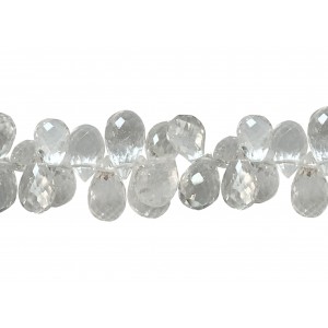 Aquamarine Badamche / Drops / Briolette Choker Faceted Beads