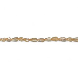 citrine flat pear-shape beads                       