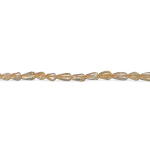 citrine flat pear-shape beads                       