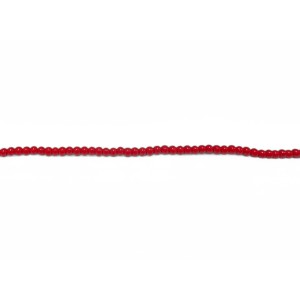 Coral, red, 2mm round pressed beads